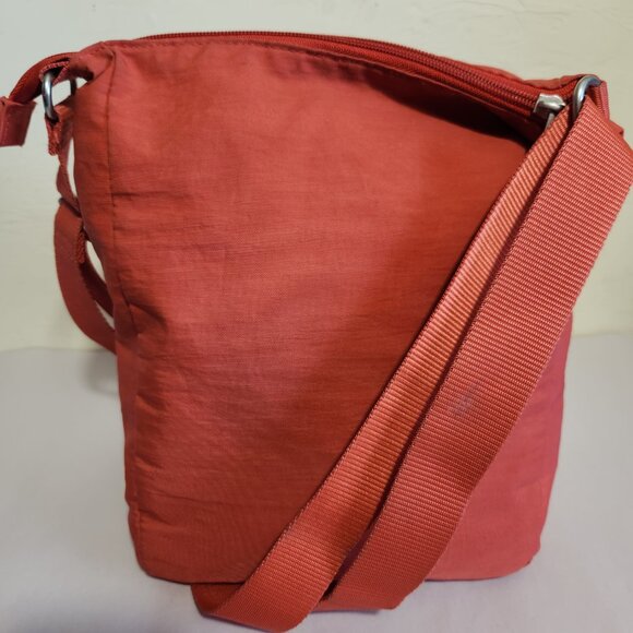 Baggallini Vibrant Melon Medium Size Multi Pocket Cross Body Bag 11X8X4 - Picture 6 of 16